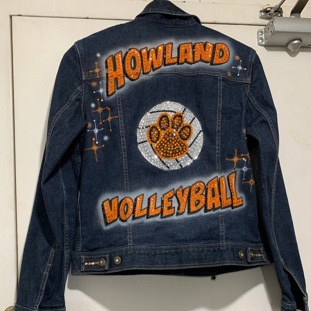 LAUREN JEANS CO. RALPH LAUREN RHINESTONS DENIM JACKETS SIZE M
